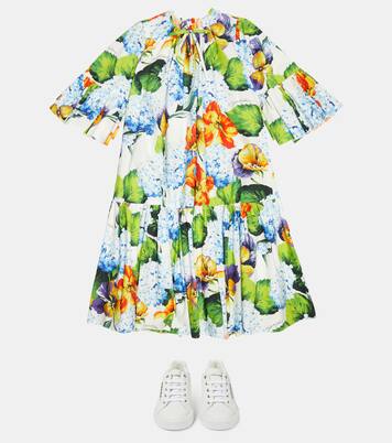 Printed cotton dress | Dolce&Gabbana Kids