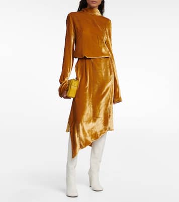 Robe midi Agento en velours | Petar Petrov