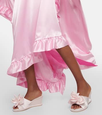 Wedge-Sandalen aus Satin | Acne Studios