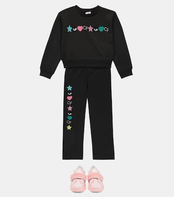 x Chiara Ferragni embroidered jersey sweatshirt | Monnalisa