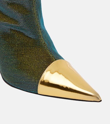 Ankle Boots Alex mit Metallic-Leder | Alexandre Vauthier