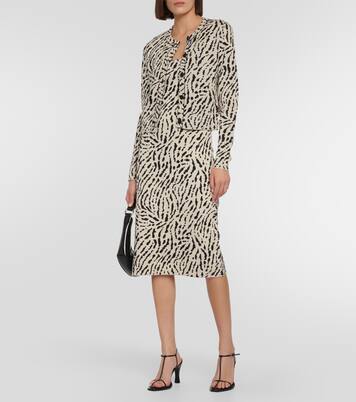 Robe midi White Label en soie mélangée | Proenza Schouler