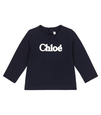 Baby logo embroidered cotton T-shirt | Chloé Kids