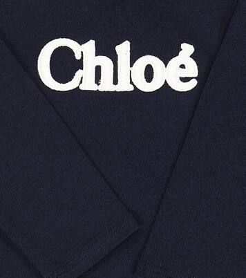 Baby logo embroidered cotton T-shirt | Chloé Kids