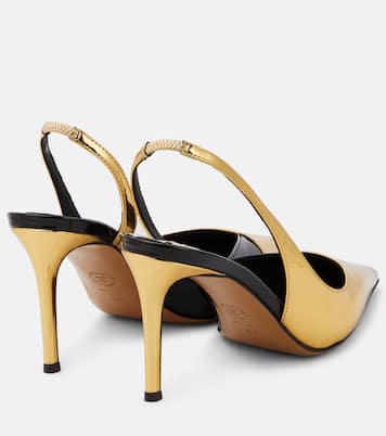Slingback-Pumps aus Metallic-Lederimitat | Alexandre Vauthier