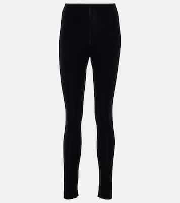 High-Rise-Leggings aus Samt | Wardrobe.NYC