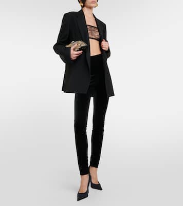 High-Rise-Leggings aus Samt | Wardrobe.NYC