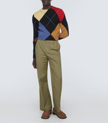 Cotton twill straight pants | Loewe