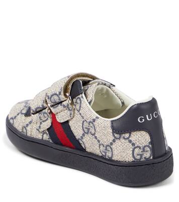 GG leather-trimmed sneakers | Gucci Kids