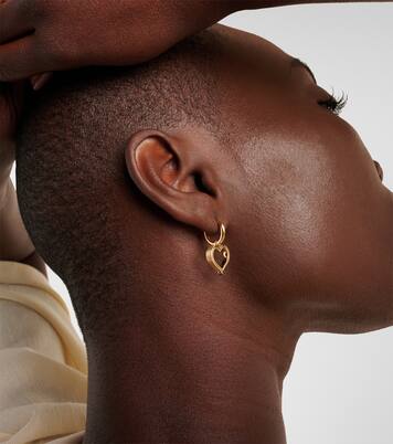 Einzelner Ohrring Baby Charm Heart aus 18kt Gelbgold mit Saphir | Marie Lichtenberg