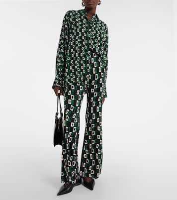 Bedruckte Schlaghose Brooklyn aus Jersey | Diane von Furstenberg