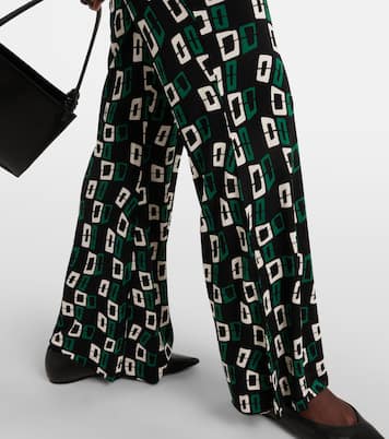 Bedruckte Schlaghose Brooklyn aus Jersey | Diane von Furstenberg