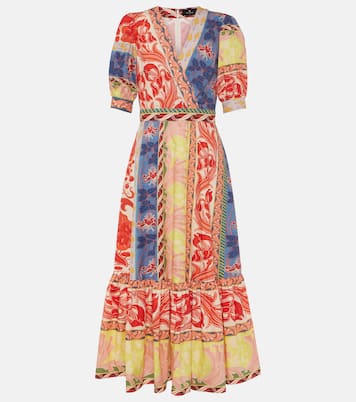 Bedrucktes Wickelkleid aus Baumwolle | Etro