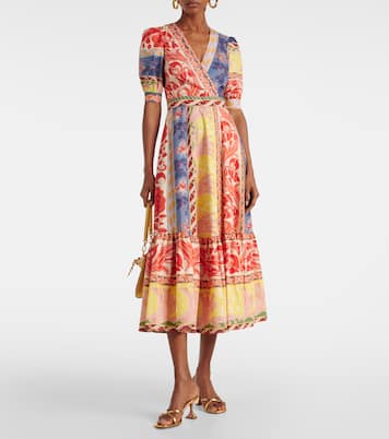 Bedrucktes Wickelkleid aus Baumwolle | Etro