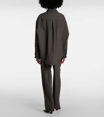 Camisa oversized de mezcla de lana | Bottega Veneta