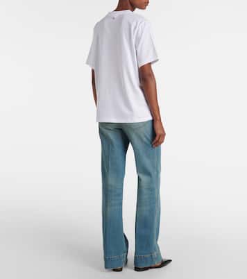 Bedrucktes T-Shirt aus Baumwoll-Jersey | Victoria Beckham