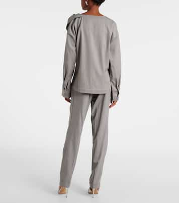 Verziertes Top aus Wolle | Jacques Wei