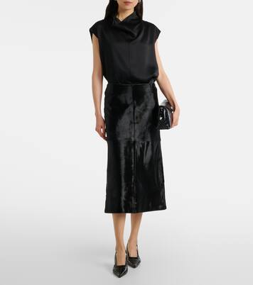 Midirock aus Kalbshaar | Toteme