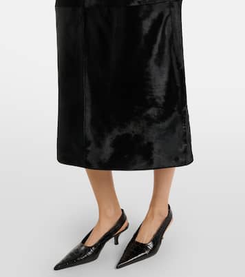 Midirock aus Kalbshaar | Toteme