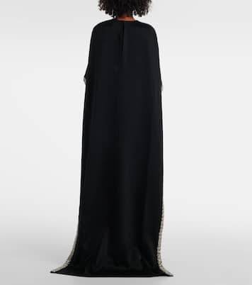 Robe longue en satin à ornements | Roland Mouret