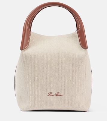 Tote Bag Bale Small aus Canvas mit Leder | Loro Piana