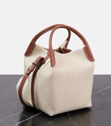 Tote Bag Bale Small aus Canvas mit Leder | Loro Piana
