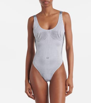Badeanzug Pinstripe Body Morphing | Jean Paul Gaultier