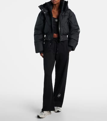 High-rise French terry sweatpants | Adidas by Stella McCartney