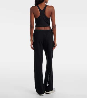 High-rise French terry sweatpants | Adidas by Stella McCartney