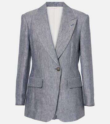 Blazer de cáñamo y lino | Brunello Cucinelli