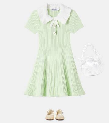 Pleated ruffled dress | Self-Portrait Kids