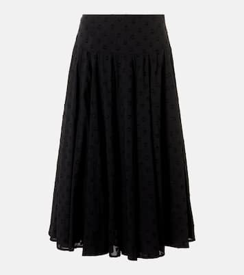 Falda midi Luisa de dobby de algodón | Ulla Johnson