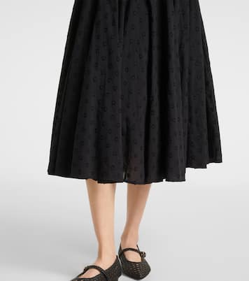 Falda midi Luisa de dobby de algodón | Ulla Johnson