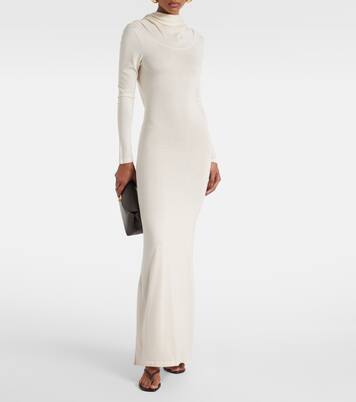 Robe longue Viva en soie et cachemire | Aya Muse