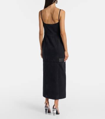 Maxikleid aus Denim mit Spitze | Stella McCartney