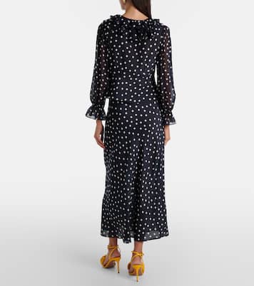 Lasca polka-dot silk top | Rixo