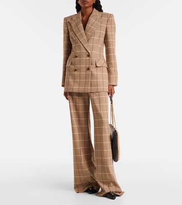 Weite High-Rise-Hose aus Schurwolle | Valentino