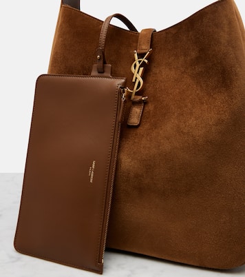 Le 5 à 7 Supple Large suede shoulder bag | Saint Laurent