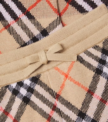 Burberry Check wool sweatpants | Burberry Kids
