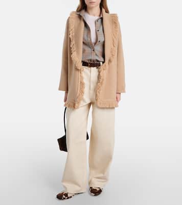 Finest fringed cashmere and cotton cardigan | Alanui