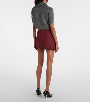 GG Canvas crystal-embellished miniskirt | Gucci