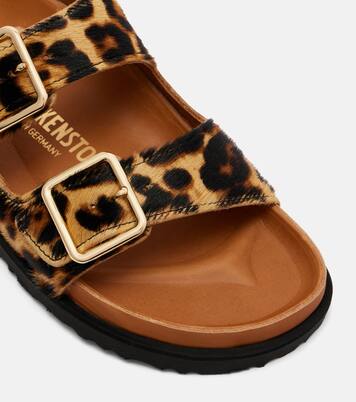 Arizona leopard-print calf hair slides | Birkenstock 1774