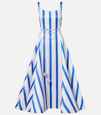 Serafina striped satin maxi dress | Leo Lin