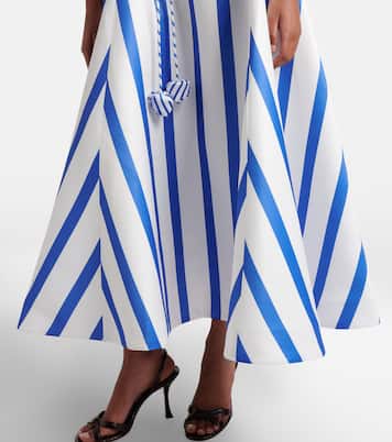 Serafina striped satin maxi dress | Leo Lin