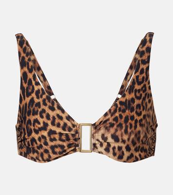 Bel Air leopard-print bikini top | Melissa Odabash