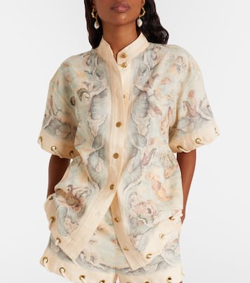 Printed linen shirt | Zimmermann
