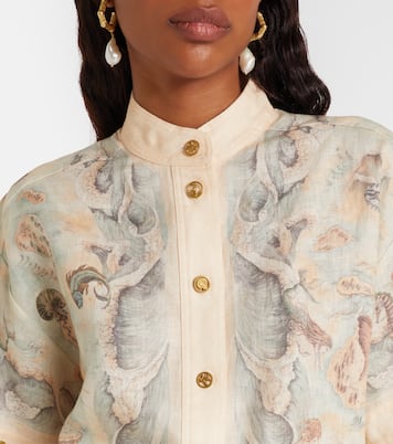 Printed linen shirt | Zimmermann