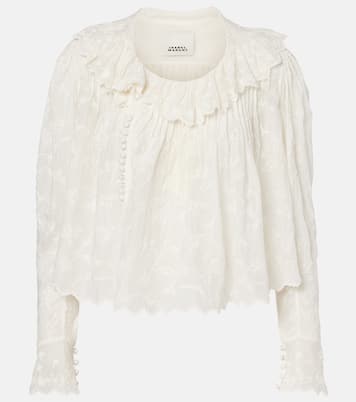 Zelly embroidered cotton and silk blouse | Isabel Marant