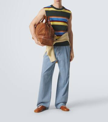 Sac de voyage en daim et cuir | Dries Van Noten