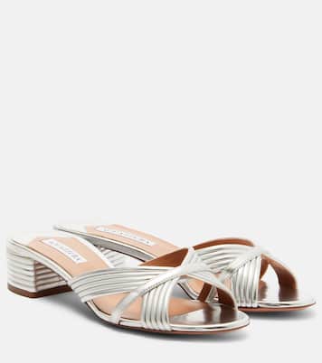 Sundance metallic leather sandals | Aquazzura